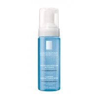 Bottle  of  La  Roche  Posay  Cleansing  Micellar  Foaming  Water  by  La  Roche  Posay,  a  mousse  indicated  for  removing  makeup  from  sensitive  skin.