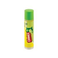 Product  container  of  Carmex  Stick  Lime  Twist  Lip  Balm  SPF15  by  Carmex,  a  smooth  balm  indicated  for  dry  and  chapped  lips.
