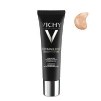 Bottle  of  Vichy  Dermablend  3D  Correction  Foundation  by  Vichy,  a  fluid  foundation  indicated  for  correcting  oily  acne-prone  skin.