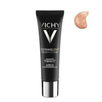 Bottle  of  Vichy  Dermablend  3D  Correction  Foundation  by  Vichy,  a  fluid  foundation  indicated  for  correcting  oily  acne-prone  skin.