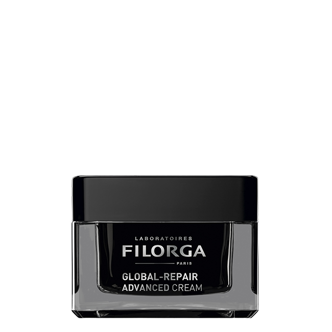 FilorgaGlobalRepairAdvancedCream50ml Jar of Filorga Global Repair Advanced Cream by Filorga, a velvety face cream indicated for repairing 10 signs of skin ageing.