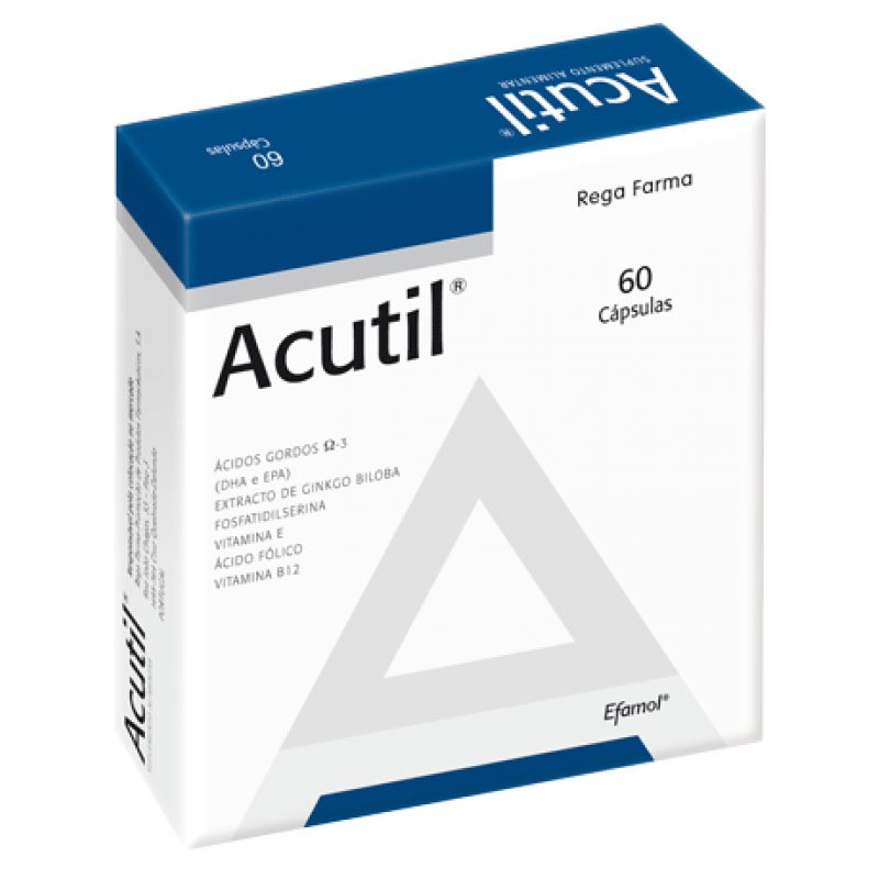 7380980 Box of Acutil capsules by Acutil, a food supplement indicated for intellectual performance and mental fatigue.