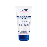 Tube  of  Eucerin  Urea  Repair  Plus  Hand  Cream  by  Eucerin,  a  rich  hand  cream  indicated  for  regenerating  and  moisturizing  very  dry  hands.