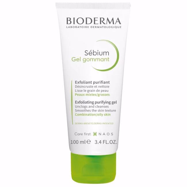 Bioderma Sébium Gel Gommant Exfoliating Purifying Gel 100ml Tube of Bioderma Sébium Gel Gommant Exfoliating Purifying Gel 100ml