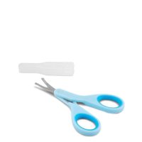Product  container  of  Chicco  Scissors  Blue  by  Chicco,  a  baby  nail  scissor  indicated  for  safe  nail  trimming.