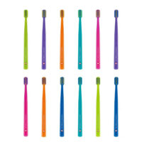 a soft toothbrush indicated for orthodontic appliance hygiene.