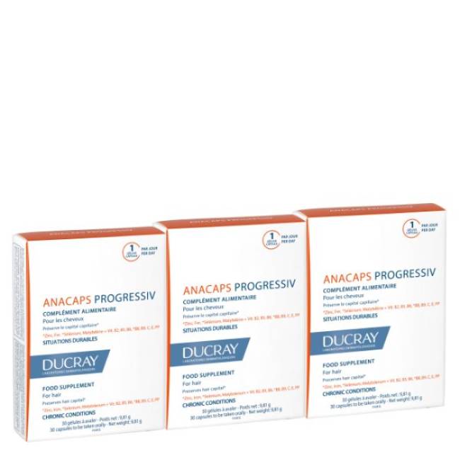 Ducray Anacaps Progressiv Anti-Hair Loss Capsules 3x30 Ducray Anacaps Progressiv Anti-Hair Loss Capsules 3x30
