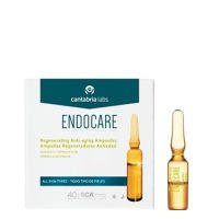 Box  of  Endocare  Flashrepair  Ampoules  by  Endocare,  a  concentrated  serum  indicated  for  anti-aging  and  skin  firming.