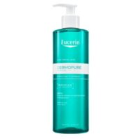 Bottle  of  Eucerin  DermoPure  Clinical  Purifying  Cleanser  by  Eucerin,  a  cleansing  gel  indicated  for  oil  control  and  acne  imperfections.