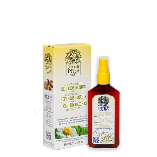 Intea-Camomila-Reflexos-Louros-Spray-100ml Spray of Intea Chamomile Blond Highlights Hair Lotion by Intea, a hair lotion indicated for progressive blonde hair lightening.