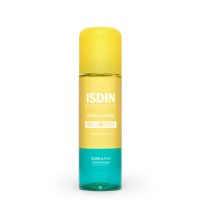 Bottle  of  Isdin  Fotoprotector  HydroLotion  SPF50  by  Isdin,  a  hydrating  lotion  indicated  for  high  sun  protection.