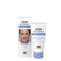 Tube  of  ISDIN  Nutradeica  Facial  Gel  Cream  by  ISDIN,  a  gel  cream  indicated  for  moisturizing  and  mattifying  seborrheic  skin.