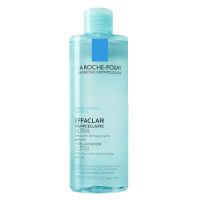 Bottle  of  La  Roche  Posay  Effaclar  Micellar  Water  by  La  Roche  Posay,  a  micellar  solution  indicated  for  cleansing  and  purifying  skin.