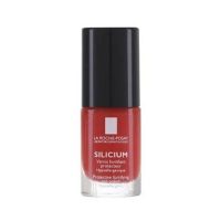 Bottle  of  La  Roche  Posay  Silicium  Color  Care  Nail  Polish  22  Poppy  Red  by  La  Roche  Posay,  a  varnish  indicated  for  fragile  nails.