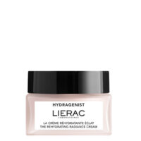 Jar  of  Lierac  Hydragenist  The  Rehydrating  Radiance  Cream  by  Lierac,  a  creamy  cream  indicated  for  hydrating  and  comforting  skin.