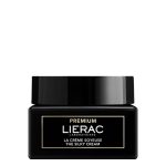Jar  of  Lierac  Premium  The  Silky  Cream  by  Lierac,  a  silky  cream  indicated  for  correcting  signs  of  aging  in  combination  skin.