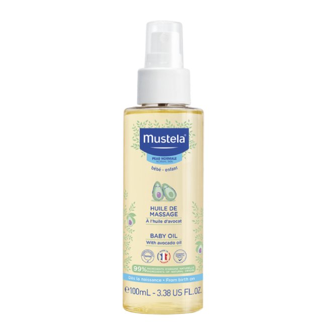Mustela Baby Massage Oil Spray of Mustela Baby Massage Oil by Mustela, a delicate oil indicated for soothing, relaxing and moisturizing baby skin.