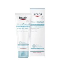 Tube  of  Eucerin  Atopicontrol  Facial  Cream  by  Eucerin,  a  face  cream  indicated  for  dry  and  eczema-prone  skin.