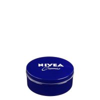 Jar  of  Nivea  Original  Moisturizing  Cream  by  Nivea,  a  rich  moisturizing  cream  indicated  for  daily  face  and  body  care.