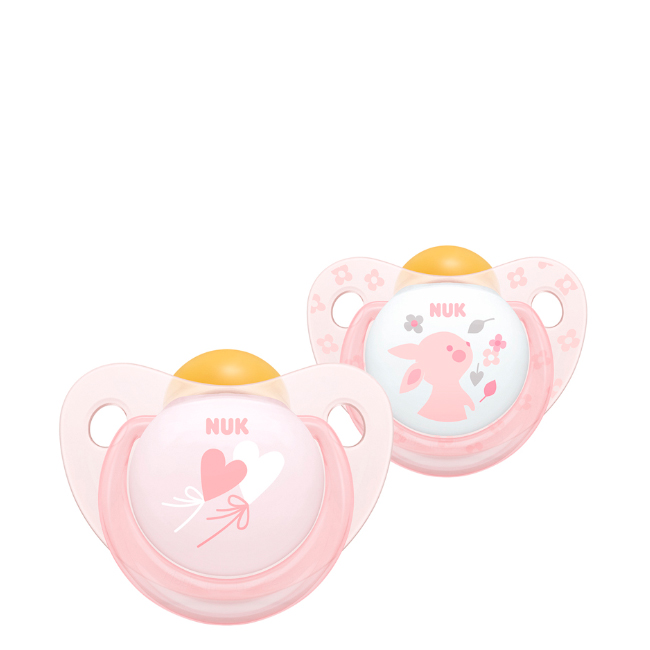 Nuk Trendline T1 Latex Pink Nuk Trendline T1 Pink Latex Pacifier 2unit
