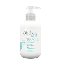 Bottle  of  Oleoban  Daily  Shower  Gel  by  Oleoban,  a  shower  gel  indicated  for  daily  hygiene  of  sensitive  and  dehydrated  skin.