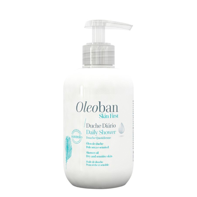 Oleoban Daily Shower 500ml Bottle of Oleoban Daily Shower Gel by Oleoban, a shower gel indicated for daily hygiene of sensitive and dehydrated skin.