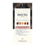 Box of Phytocolor Permanent Hair Color 4 Brown by Phytocolor, a hair dye indicated for covering white hair and coloring.