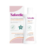 Bottle of Saforelle Intensive Moisturizing Cleansing Care 2-in-1 by Saforelle, a wash solution indicated for dry intimate skin.