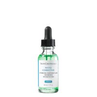 Product  container  of  SkinCeuticals  Phyto  Corrective  Gel  by  SkinCeuticals,  a  soothing  fluid  indicated  for  irritated  or  sensitized  skin.