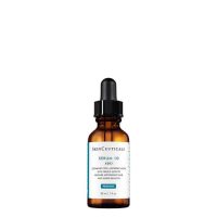 Bottle  of  SkinCeuticals  Serum  10  Dual  Antioxidant  Treatment  by  SkinCeuticals,  a  serum  indicated  for  first  wrinkles  and  dull  skin.