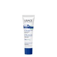 Tube  of  Uriage  Baby  1st  Peri-Oral  Care  by  Uriage,  a  soothing  cream  indicated  for  repairing  irritations  around  the  mouth.