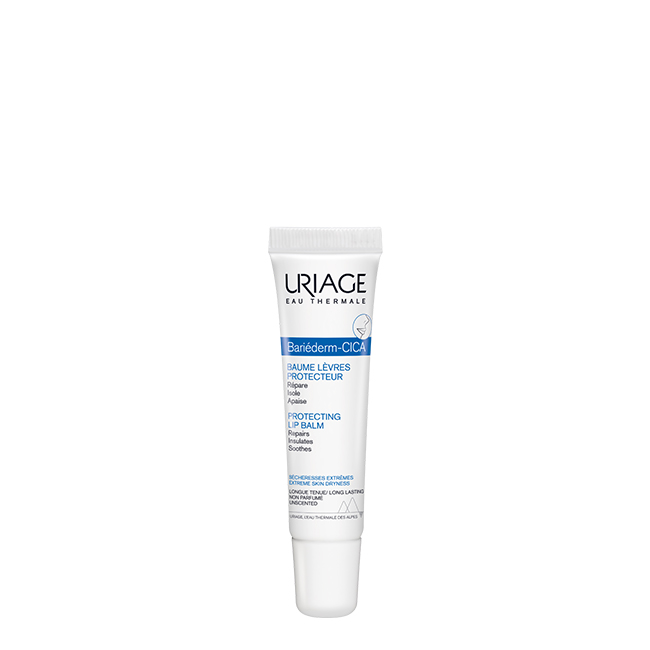 Uriage Bariéderm Cica-Lips Repairing Balm 15ml Tube of Uriage Bariéderm-Cica Lip Balm by Uriage, a balm indicated for soothing and repairing dry or chapped lips.