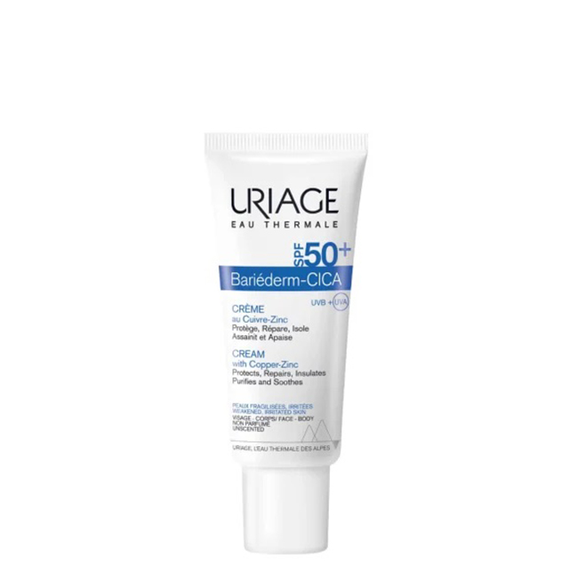 Uriage Bariéderm Repairing Cica-Cream SPF50+ 40ml Uriage Bariéderm-Cica SPF50+ Creme Reparador 40ml - Image 1