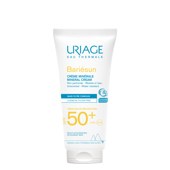 Uriage Bariesun SPF50+ Mineral Cream Tube of Uriage Bariésun Mineral Cream SPF50