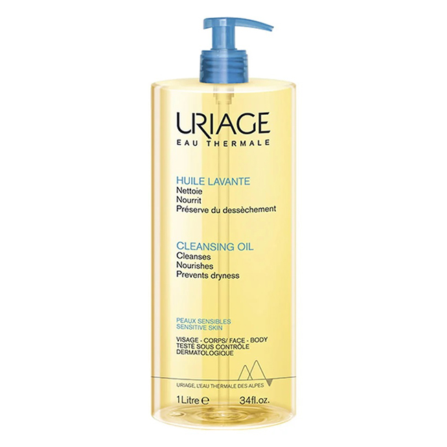 Uriage Cleansing Oil 1Lt Bottle of Uriage Cleansing Oil by Uriage, a gelled oil indicated for gentle cleansing and reinforcing skin hydration.