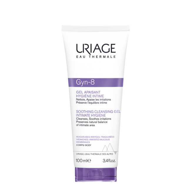 Uriage Gyn-8 Intimate Hygiene – Soothing Cleansing Gel 100ml Bottle of Uriage Gyn-8 Intimate Hygiene Soothing Cleansing Gel by Uriage, a gel indicated for soothing irritated mucous membranes.