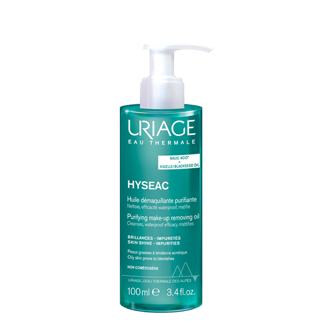 Uriage Hyséac Purifying Oil 100ml Bottle of Uriage Hyséac Purifying Oil by Uriage, a cleansing oil indicated for purifying oily and acne prone skin.
