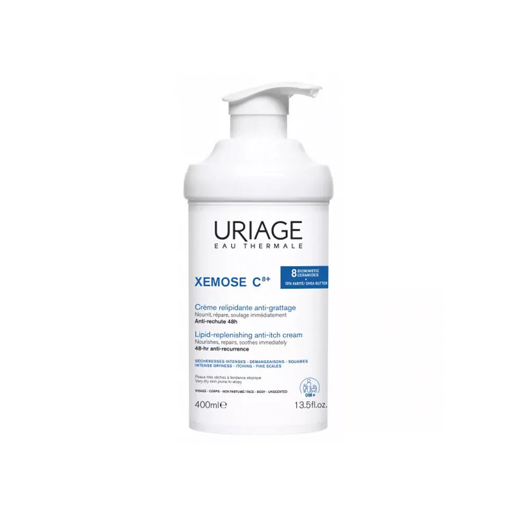 Uriage Xémose Lipid-Replenishing Anti-Irritation Cream 400ml Bottle of Uriage Xémose Lipid-Replenishing Anti-Irritation Cream by Uriage, a cream indicated for very dry and atopic skin.