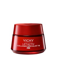 Jar  of  Vichy  Liftactiv  Collagen  Specialist  16  Day  Cream  by  Vichy,  a  day  cream  indicated  for  correcting  16  signs  of  aging.