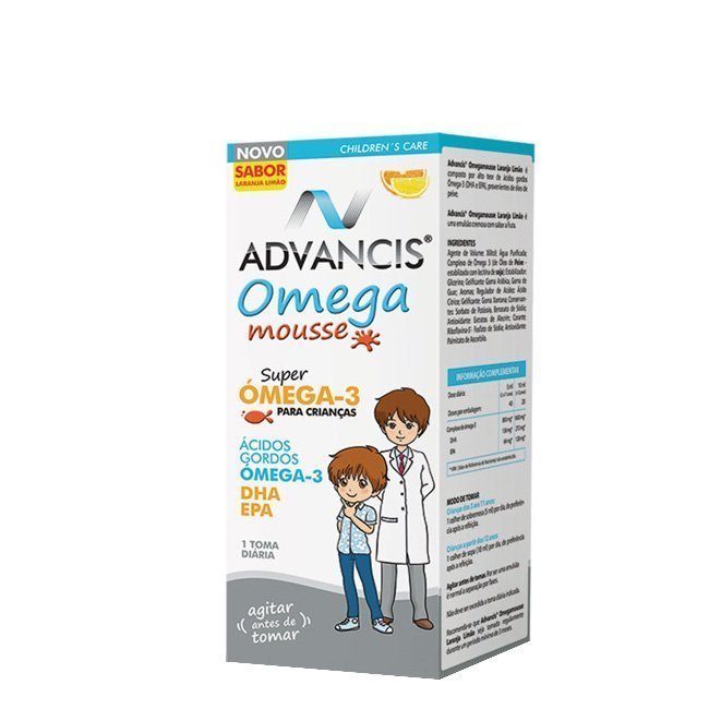 advancisomegamousse100ml_1 Bottle of Advancis Omega Mousse Super Omega-3 by Advancis, a creamy emulsion indicated for children concentration.