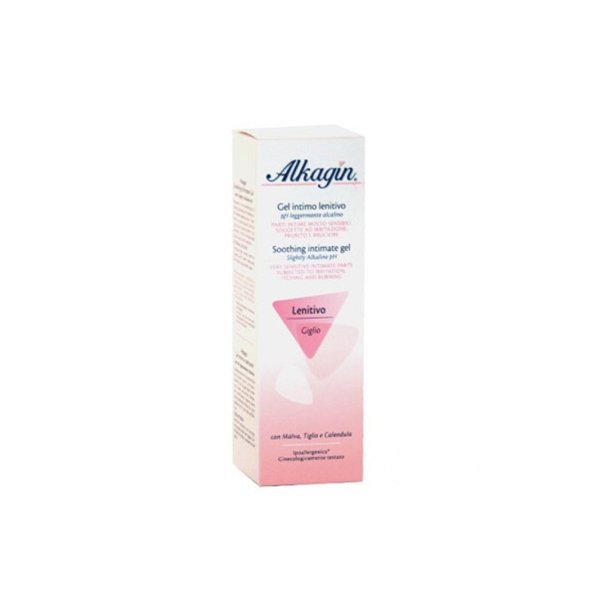 alkagin_600 Tube of Alkagin Intimate Soothing Gel by Alkagin, a lubricating gel indicated for soothing itching and redness in the vaginal area.