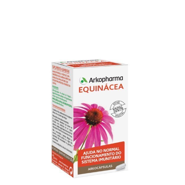 arkocapsulas-equinacea Box of Arkocapsules Echinacea by Arkopharma, food supplement capsules indicated for strengthening the immune system.