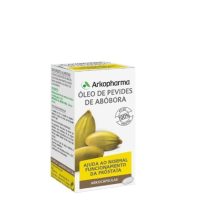 Box  of  Arkocápsulas  Pumpkin  Seed  Oil  Capsules  by  Arkopharma,  a  capsule  supplement  indicated  for  prostate  and  urinary  comfort.