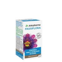 Box  of  Arkocápsulas  Passion  Flower  Capsules  by  Arkopharma,  a  food  supplement  indicated  for  improving  sleep  quality  and  relaxation.