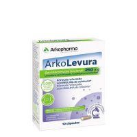 Box  of  Arkolevura  250  mg  Capsules  by  Arkopharma,  a  dietary  supplement  indicated  for  balancing  the  intestinal  flora.