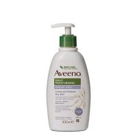 Bottle  of  Aveeno  Daily  Moisturizing  Body  Lotion  Lavender  by  Aveeno,  a  lotion  indicated  for  dry  and  atopic  skin.