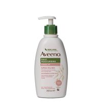 Bottle  of  Aveeno  Daily  Moisturizing  Creamy  Oil  by  Aveeno,  a  creamy  body  oil  indicated  for  deep  hydration  of  dry  to  atopic  skin.