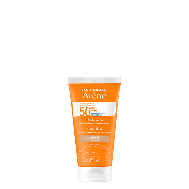 avene-fluido-solar-cor-spf50-50ml Bottle of Avène Sun Tinted Fluid Unifying SPF50