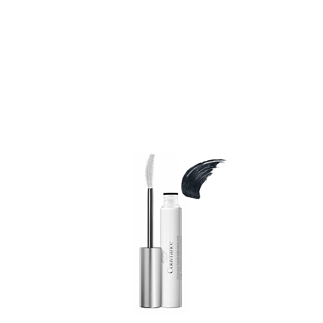 avene_couvrance_mascara_de_pestanas_de_alta_tolerancia_preto_7ml Product container of Avène Couvrance High Tolerance Eyelash Mascara by Avène, a mascara indicated for volume and definition.