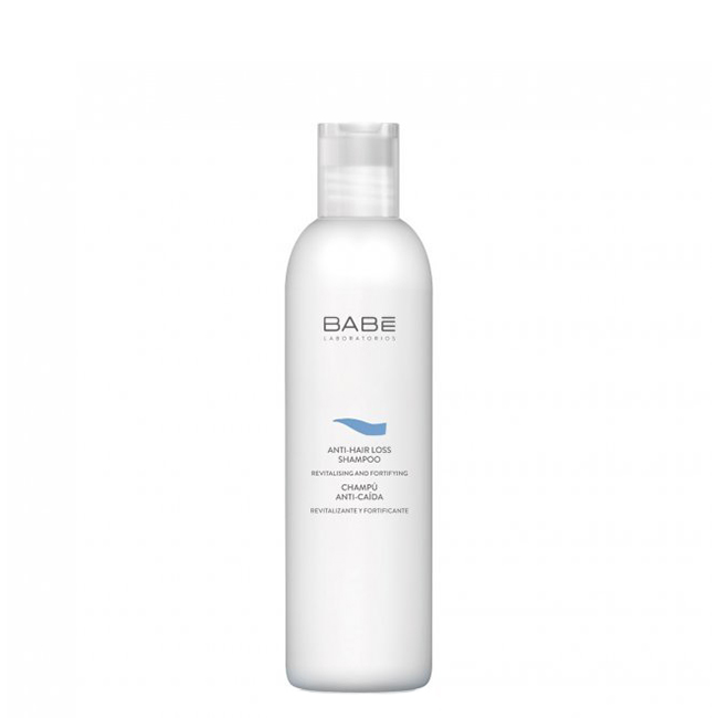 babe-anti-hair-loss-shampoo-250ml Bottle of Babé Hair Anti Hair Loss Shampoo by Babé, a stimulating shampoo indicated for fragile hair and hair loss prevention.